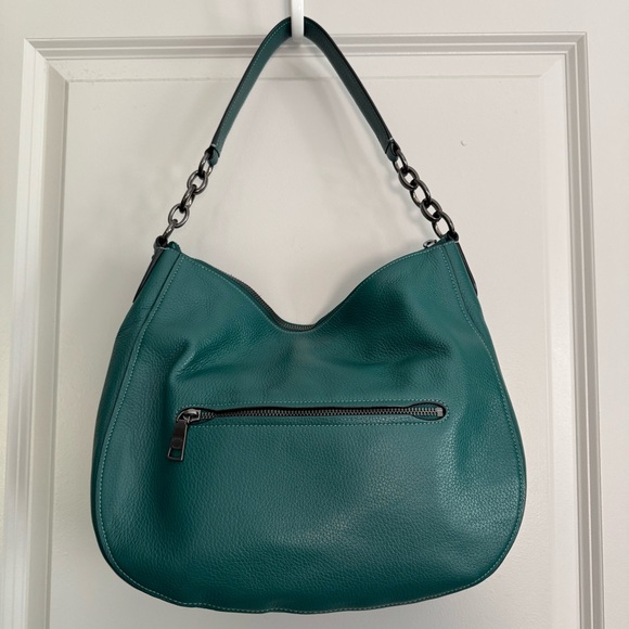 Coach Teal Leather Shoulder Bag - Picture 3 of 11